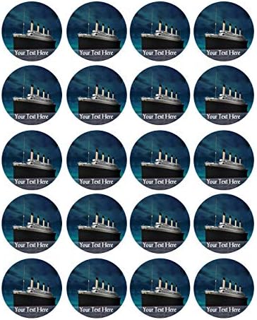 Titanic ship (Nr1) - Edible Cupcake Toppers - 1.8" cupcake (20 pieces/sheet)