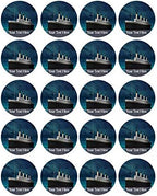 Titanic ship (Nr1) - Edible Cupcake Toppers - 1.8" cupcake (20 pieces/sheet)