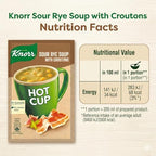 Knorr Hot Cup Zurek Instant Polish Sour Rye Soup with Croutons Goracy Kubek, 17g (Pack of 5)