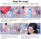 Sinus Rinse Bottle Nose Wash Cleaner Pressure Rinse Nasal Irrigation for Adult Kid, Sinus Rinse Kit, STANDARD, Blue