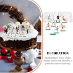 UPKOCH Soccer Cake Topper Decorations - 2 Goals, 6 Players, 1 Referee, Miniature Soccer Figures for Boys Birthday, Football Theme Party, Sport Party Supplies, Ornaments, Shower
