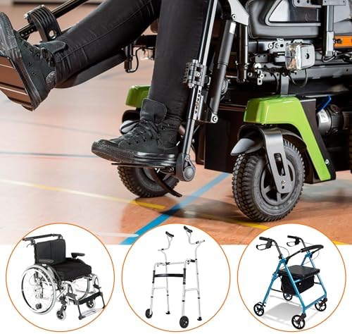 6 Inch Wheelchair Wheel Replacement Honeycomb Rubber Anti-Slip Tire, 6"x 1.4" Solid Tire Wheel Assembly Suitable for Manual/Electric Wheelchair (One Pair)