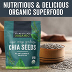 Viva Naturals Organic Chia Seeds, 1 lb, 16 Oz – Plant-Based Omega-3 and Vegan Protein, Gluten Free & Non-GMO, Perfect for Smoothies, Salads & Chia Pudding