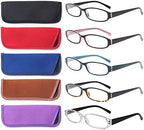 NORPERWIS Reading Glasses 5 Pairs Spring Hinge Comfort Fashion Quality Readers for Men and Women