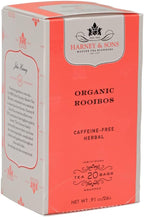 Harney & Sons Premium Tea, Organic Rooibos Herbal Tea, Individually Wrapped Tea Bags, 20/box