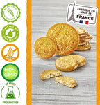 St Michel Grandes Galettes Butter Cookies Biscuits with Sea Salt 5.29oz Made In France, Pack of 4 Non-GMO total of 36 Pure Butter Cookies