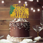 Four Ever Wild 4th Birthday Cake Topper - Jungle Safari Birthday Party Decorations - Safari Happy 4th Birthday Cake Topper For Boys