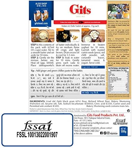 Gits Dahi Vada Mix 500g