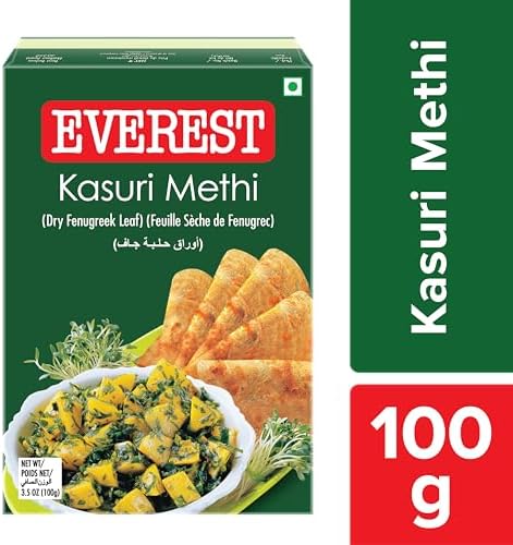 Everest Kasuri Methi, 100 grams Pouch - 3.5 oz - India - Kasuri Methi Leaves