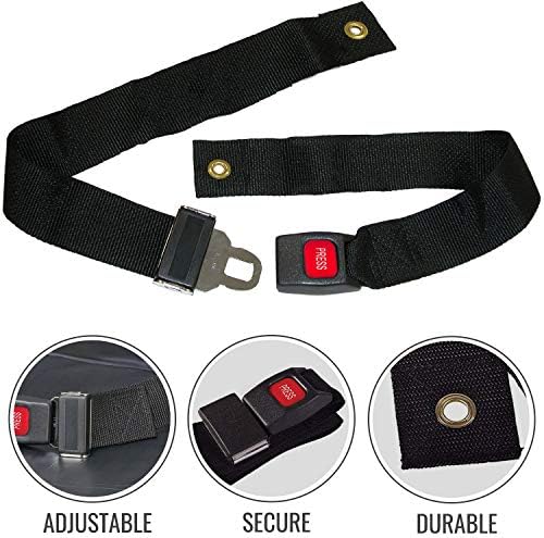 DMI Wheelchair Seat Belt and Safety Harness, Easy Install, 45 Inches long and 1.75 Inches Thick, Adjusts to 41 Inches, Black (Pack of 1)