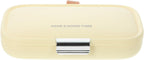 Portable Medicine Organizer Pill Box Small Cream White Sealed Detachable Daily Use Pill Case for Travel and Pocket Storage