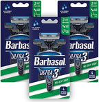 Barbasol Ultra 3 Premium Disposable Razor Value Pack Bundle (3 Packs/12 Total Razors)
