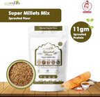 Ecomytra Sprouted Super Millets Mix Flour – 100% Sprouted Ancient Millet Grains – Gluten Free, High Fiber, Plant Based & Non-GMO – No Preservatives – Perfect for Rotis, Dosa, Porridge & Baking – 1lb (454g)
