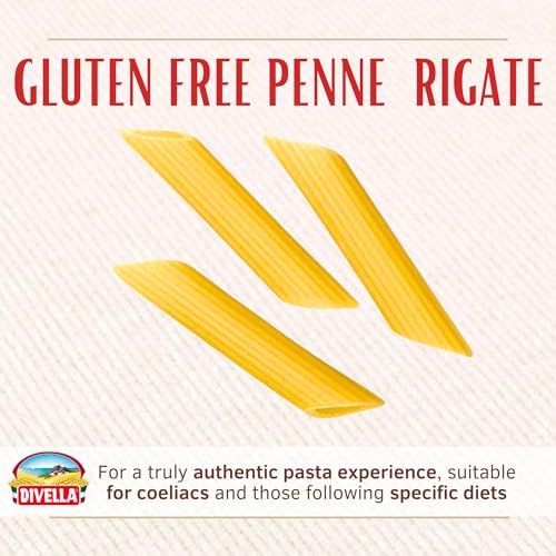 Divella Gluten Free Penne Pasta, 16 oz. (Pack of 4) - Authentic Italian Gluten Free Pasta, Penne Rigate Made with Maize and Rice Flour, Perfect 'Al Dente' Texture for Every Dish