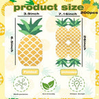50 Pcs Pineapple Napkins 3.9 X 6.5 Inch Summer Party Napkin Disposable 2 Ply Pineapple Pattern Napkins for Summer