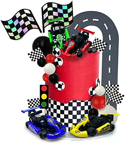 Racing Car Cake Decoration Car Cake Topper Racing Party Favors for Kids Birthday Supplies Baby Shower