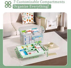 15QT Clear Medicine Organizer Box with Handle, Plastic Medicine Container with Tray First Aid Box Empty, Thickened Medicine Storage Organizer Multipurpose Medication Organizer Storage