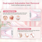 Smooth Glide Epilator for Women, Epilators Hair Removal with LED Light, 2 Speeds Facial Hair Removal Device, with a Vibrating Massage pad and 36 Tweezers for Armpit, Arm, Leg, Bikini, Face, Body
