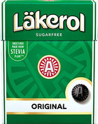 4 Boxes x 25g of Läkerol Original - Swedish - Sugar Free - Licorice & Menthol - Stevia - Pastilles - Lozenges - Drops - Dragees - Candies - Sweets