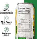 VINUT 100% Sugarcane with Calamansi Juice, No Added Sugar, Not From Concentrate, 16.9 fl oz (500 mL) Can, Pack of 12