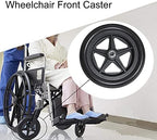 LIGUOYI 2 Pcs Wheelchair Front Caster, 8inch 7inch Solid Tires Front Wheel, Non-Slip & Anti-wear, with 5/16 Inch Bearing, 2-3/8" Hub Width, Casters Wheel Replacement for Walker Wheelchair