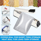 Mylar Bags 2Gallon 30PCS 17"X13" for Food Storage with Oxygen Absorbers&Labels,10Mil Thick Resealable Zipper&Heat Seal Stand Up Pouches for Packaging Long Term,Dried Food,BPA Free