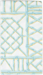 Caspari Bamboo Screen Robin's Egg Paper Linen Guest Towel Napkins - 12 Per Package