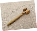 Beaupretty Ergonomic Wooden Facial Roller for Eye and Nose Massage Promotes Blood Circulation Portable Face Lifting Tool for Smooth and Firm Skin
