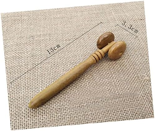 Beaupretty Ergonomic Wooden Facial Roller for Eye and Nose Massage Promotes Blood Circulation Portable Face Lifting Tool for Smooth and Firm Skin