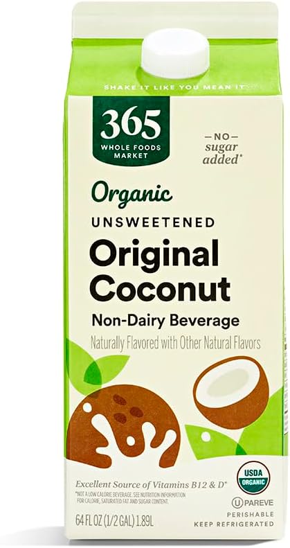 365 by Whole Foods Market, Organic Unsweetened Original Coconut milk Beverage, 64 fl oz