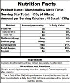 Mellow Twist Marshmallow 135g – Soft & Fluffy Twisted Marshmallow Trio – Perfect Snack, Hot Chocolate Topping, or Sweet Treat – Korean Snack