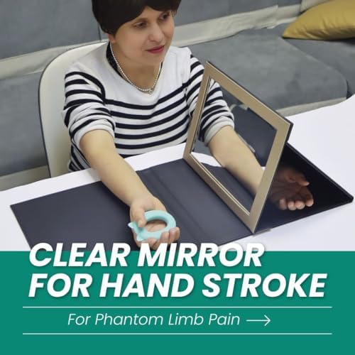 Mirror Therapy for Hand Stroke Recovery - Foldable & Adjustable, for Phantom Limb Pain