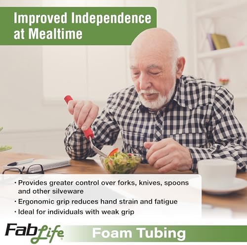 FabLife Foam Tubing, Red, 3/8", Pack of 6