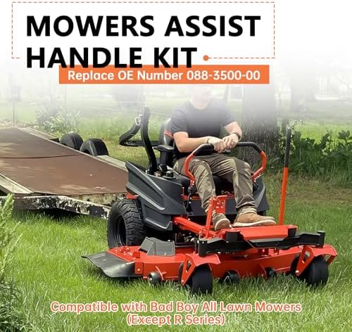 Mowers Assist Handle Kit, Grab Mount Assistant Handles, Lawnmower Asst. Support Bar, One-Piece Handle Portion, Replace 088-3500-00 Compatible with Bad Boy All Lawn Mowers (Except R Series)