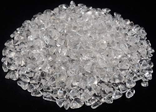 Natural Chip Stone Beads Crystal Quartz 5-8mm About 400 Pieces Irregular Gemstones Healing Crystal Loose Rocks Bead Hole Drilled DIY for Bracelet Jewelry Making Crafting (5-8mm, Clear Crystal Quartz)