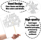 A Little Snowflake is on the Way Cake Topper, Winter Snowflake Birthday Cake Decor, Baby Shower/Gender Reveal Party Decorations Supplies, Silver Glitter