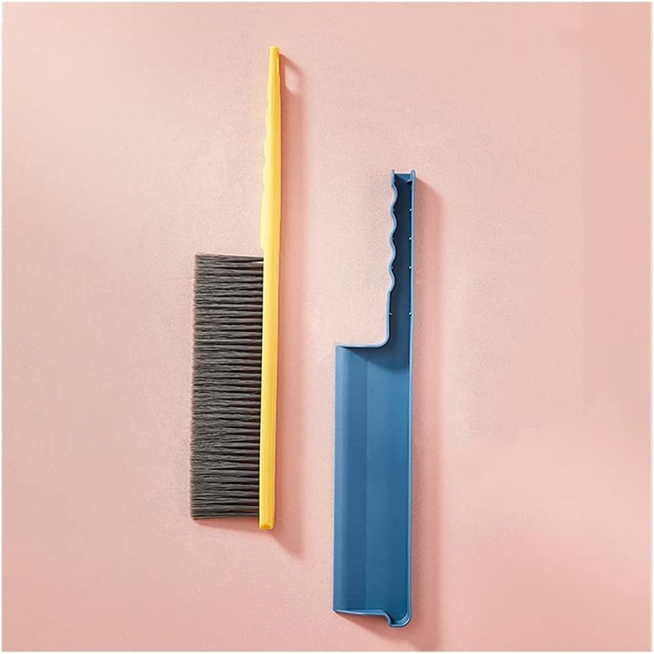 VALGRE Precipitator Soft Cleaning Brush Hair Drafting Brush with Microfiber for Keyboard Home Hotel Bed Car Soft Clothes Anti-Static Dust Brush Set of 2 dust Catcher(B)