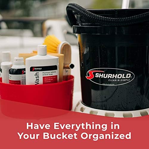 Shurhold 2464 Deluxe One Bucket System - Ultimate Cleaning Kit with 5 Gallon Bucket, Grit Guard, Lid, and Storage Caddy, Black