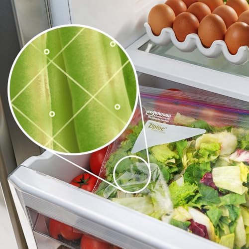 Ziploc Food Storage Produce Bags, Seal Top to Keep and Control Moisture, 15 Bags Total