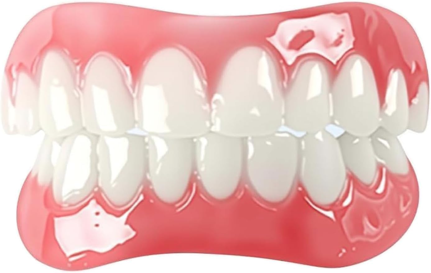 Snap on Veneers for Women & Men | Natural-Looking Top & Bottom Fake Teeth | Comfortable & Easy to Use