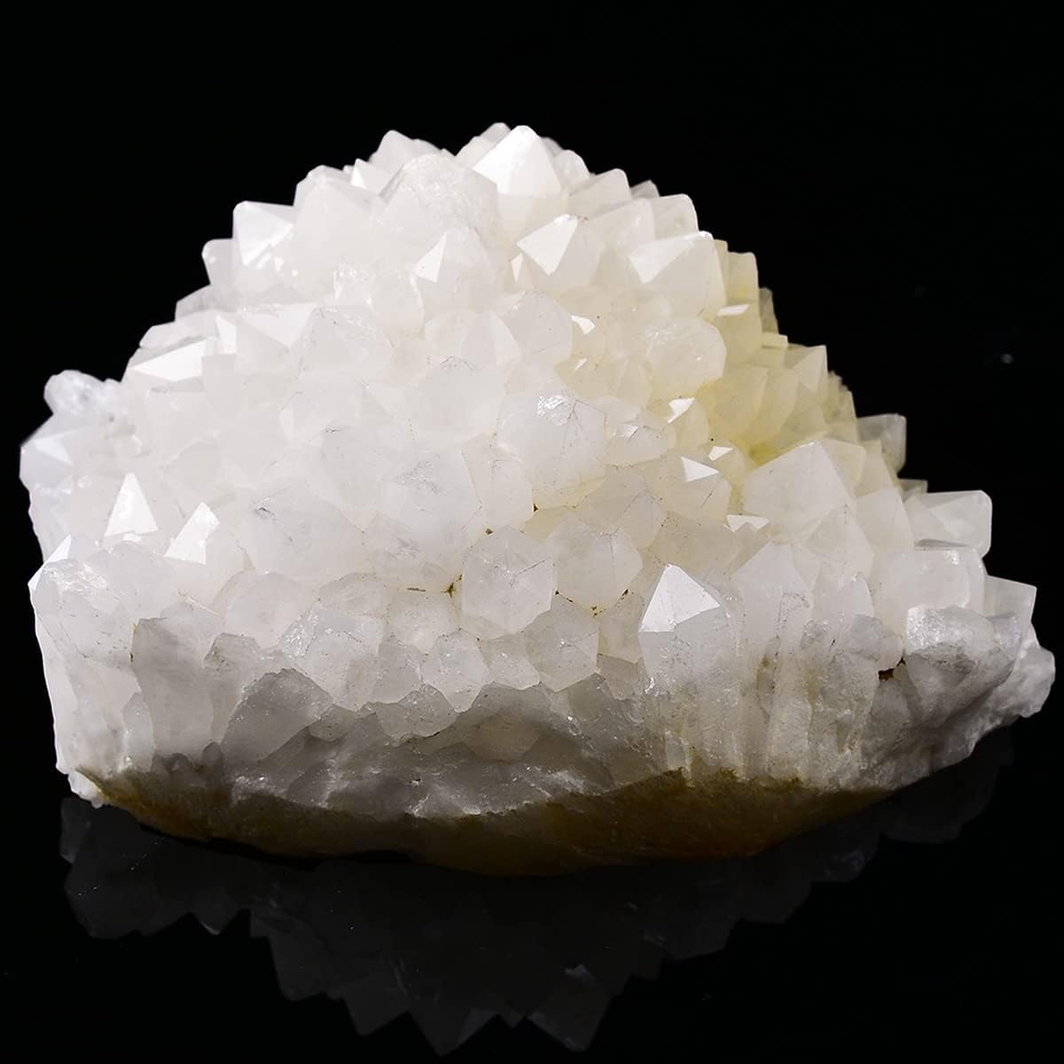 JIC Gem Natural White Quartz Crystal Cluster Geode Druzy Healing Stone Home Decoration Gemstone Specimen Large 1pc 1.1-1.54 lb
