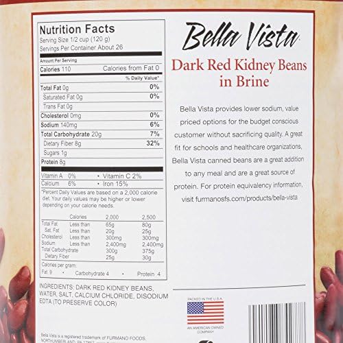 TableTop King #10 Can Dark Red Kidney Beans - 6/Case