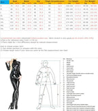 Women's Sexy Shiny Synthetic Latex 3D Breast Catsuit Front with Zipper Bodysuit Wet Look Jumpsuit Clubwear