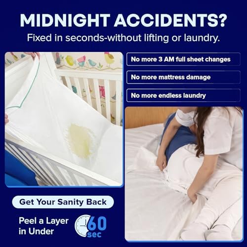 Peelaways Waterproof Disposable Bed Sheets – | As Seen On Shark Tank | 3-Layer Absorbent Wellness Sheets for Elderly, Homecare, Hospital Use and Travel | Twin XL (80" x 39" x 9")