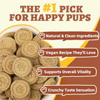 Just Try 15 OZ Peanut Vegan Treats Peanut Butter Dog Treats Energy Boosting Immune Support Dog Training Treats Healthy Dog Treats