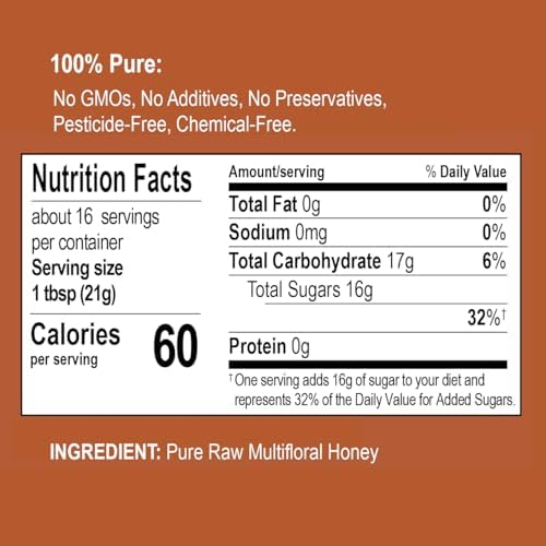Goldswarm Premium Raw Honey – Pure & 100% Natural Multifloral Exotic Honey from West Africa, Traceable from Hive to Hand, Award-Winning Taste 2025, Non-GMO Natural Sweetener(12 oz Jar)