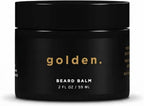 Golden Grooming Beard Balm - Tames Flyaways & Promotes Thicker Growth - Natural Styling Wax with Shea & Mango Butter - Relieves Beard Itch & Dandruff - Signature Fresh Scent, 2oz