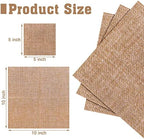 Spiareal 200 Pcs Burlap Paper Napkins 10 x 10 Inches Rustic Brown Disposable Dinner Decorative Cocktail Napkins for Party Wedding Birthday