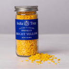 Bright Yellow Sprinkles – Vegan, Non‑GMO, Dye‑Free, Allergen‑Free, 3 oz Jar – India Tree Nature’s Colors