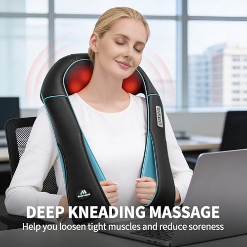 MagicMakers Fathers Day Dad Gifts, Shiatsu Neck Massager with Heat for Pain Relief Deep Tissue – Christmas Gift for Women, Men, Mom, Dad, Her, Him– Amazing Back & Shoulder Relief from Daughter or Son